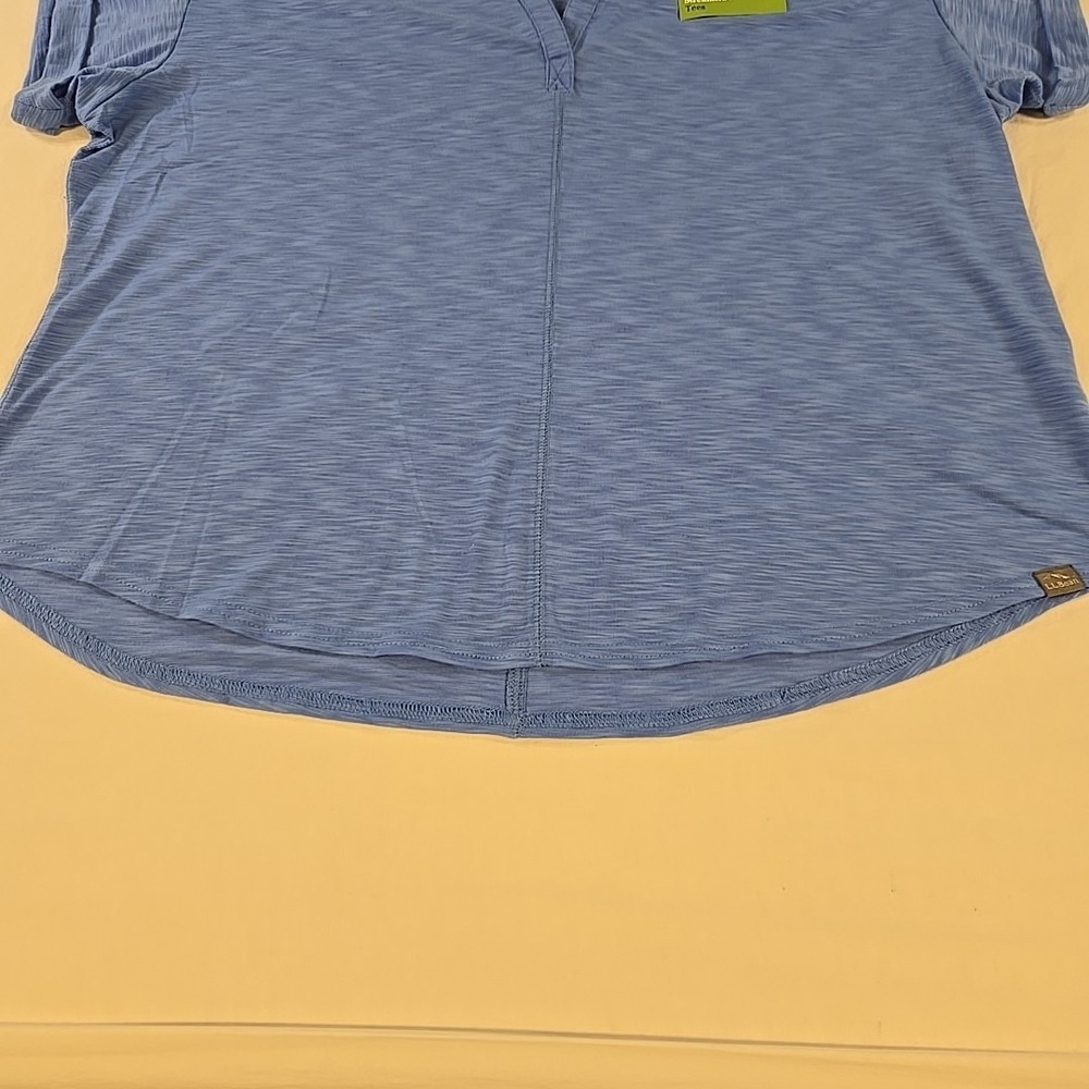 L.L. Bean Women's Streamside T-Shirt XL Petite Blue Moisture Wicking Outdoor Gym - Picture 5 of 11